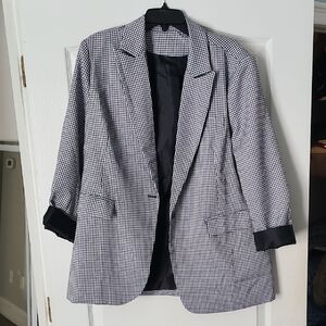 Black and White Checkered Blazer